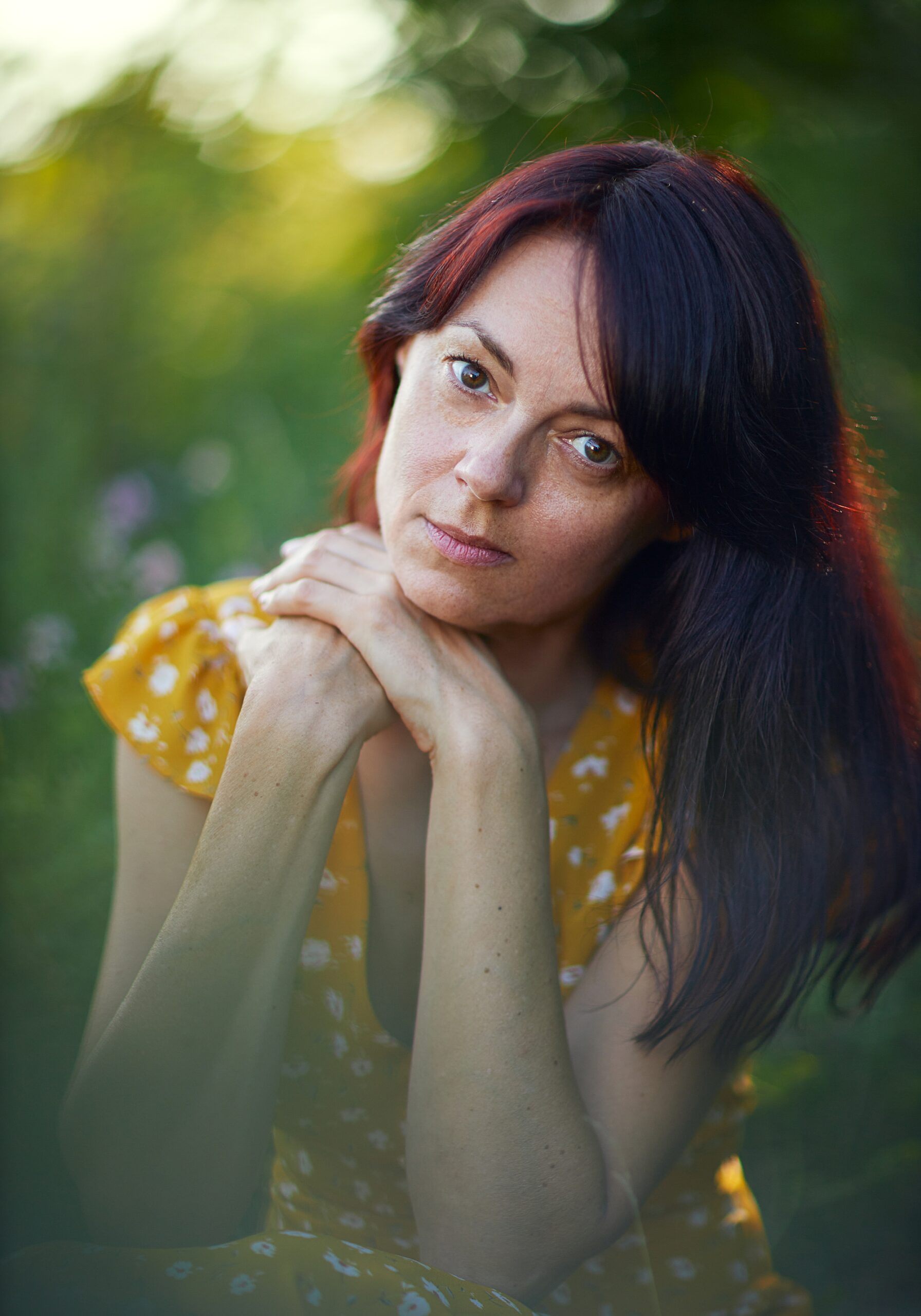 woman posing in nature