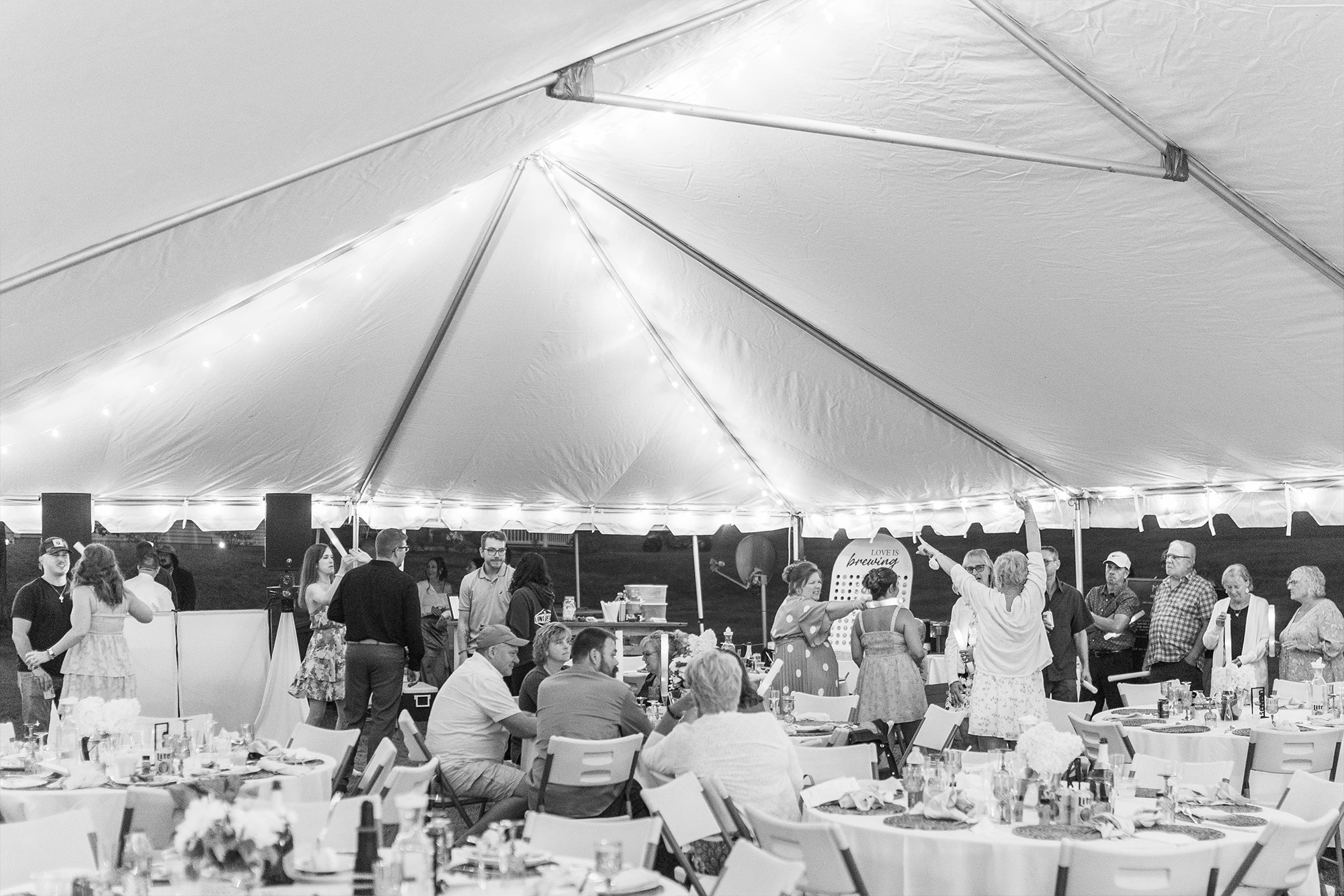 wedding reception with guests
