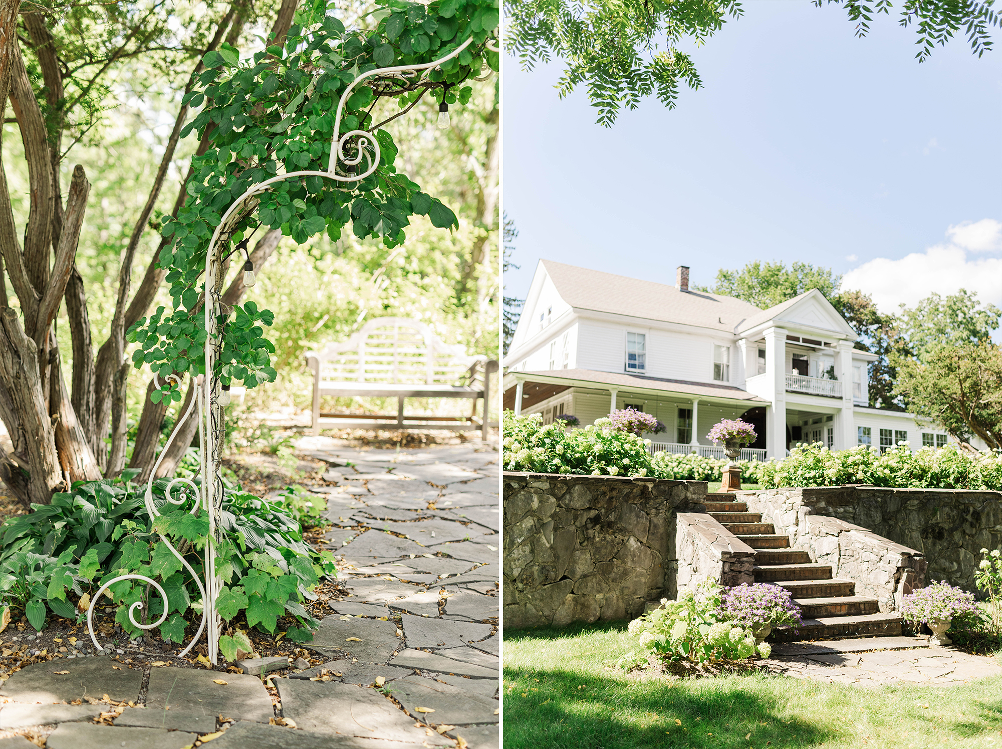 wedding arch detail with wedding venue manor