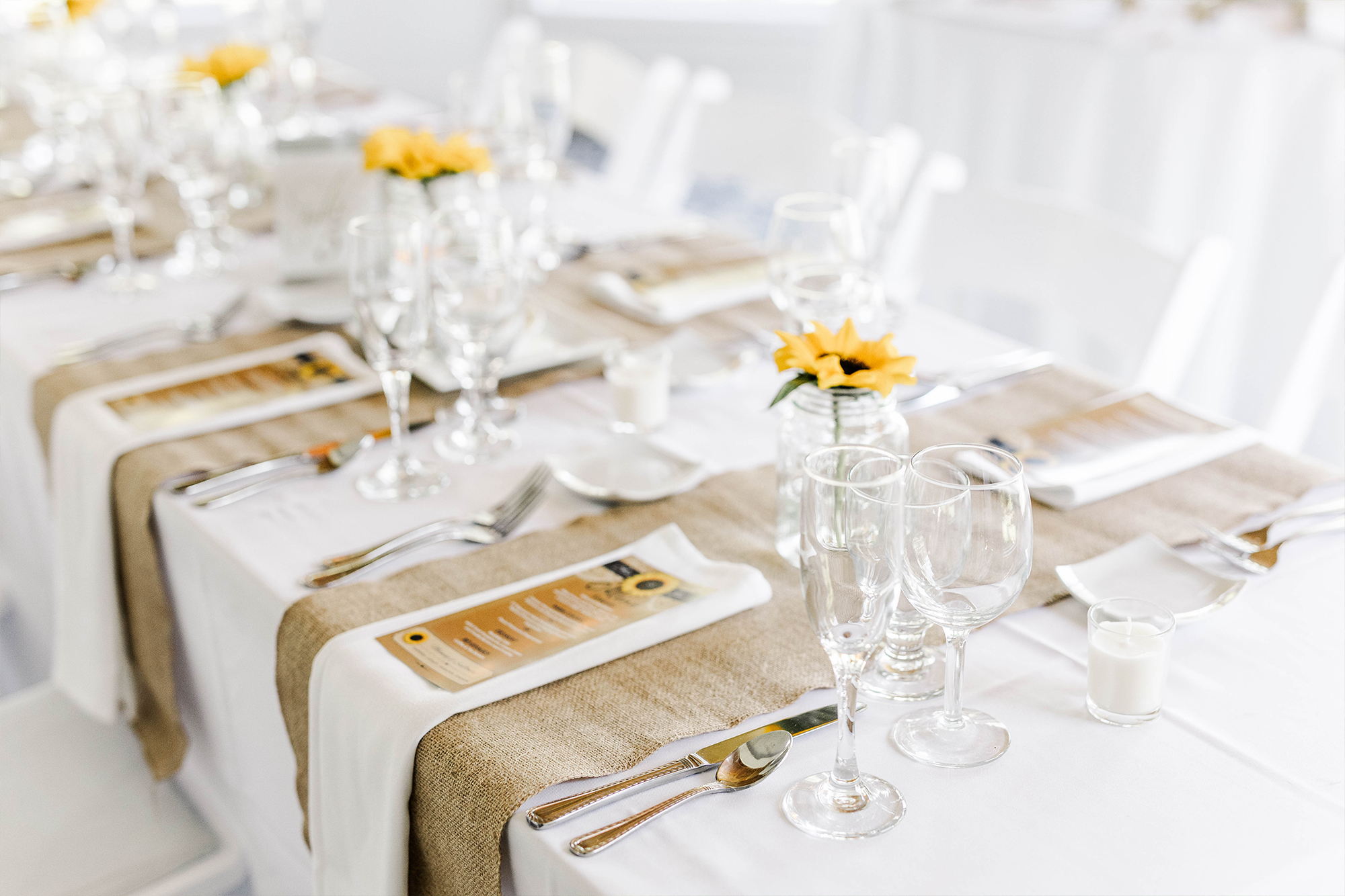 wedding reception table setting